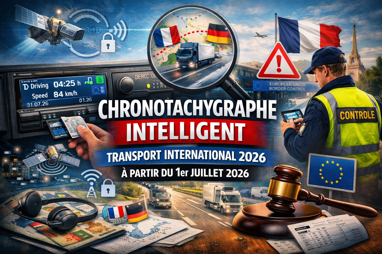 Chronotachygraphe : les nouvelles obligations dans le transport international depuis le 1er juillet 2026